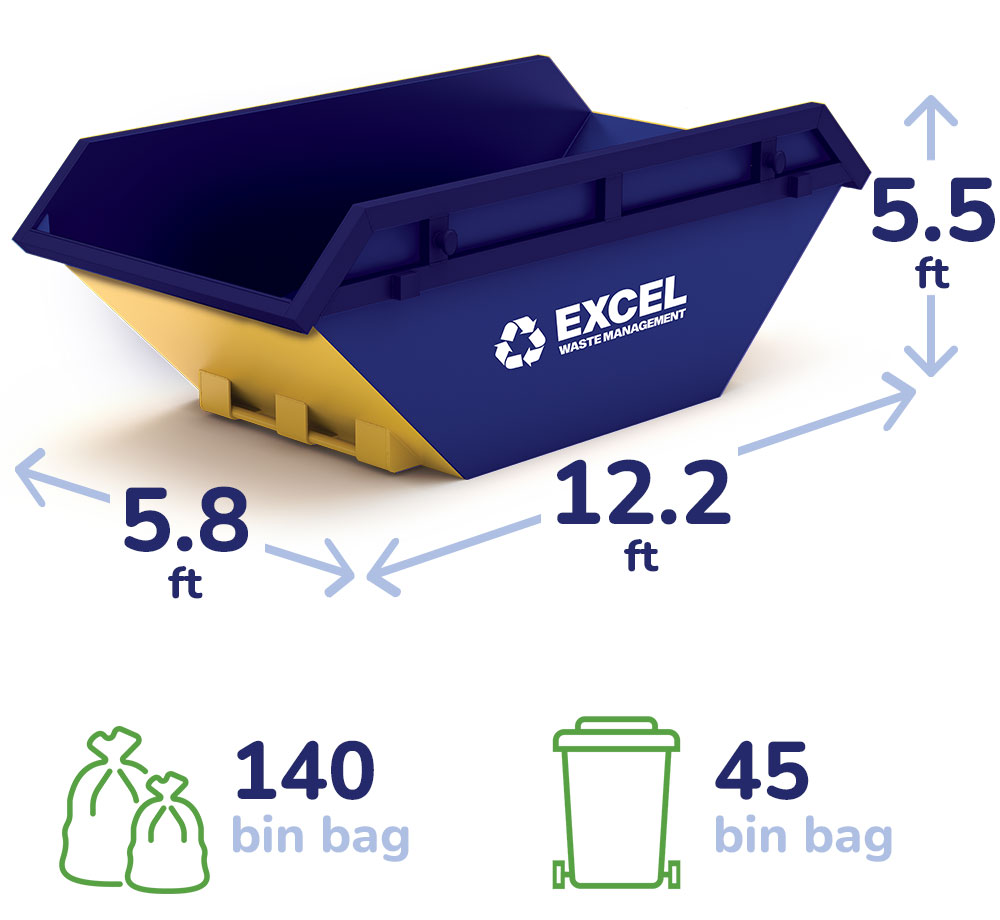 14 Yard Skip Hire - Cheap Skip Price - Excel Waste